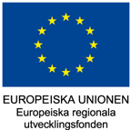 Bilden föreställer Europeiska unionens loggotyp och innegåller även text. Det står: Europeiska unionen. Europeiska regionala utvecklingsfonden.